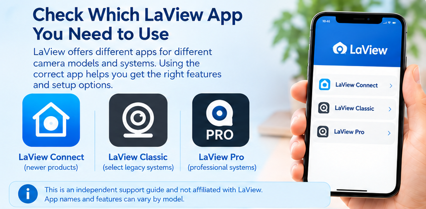 Check which LaView App you need to use